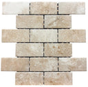 Esta Villa Terrace Beige 2x4 Matte Porcelain Mosaic Tile 12x12