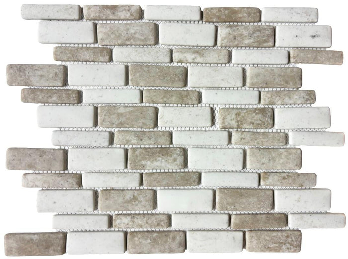 Chiaro Mix Linear Glass Mosaic Tile 12x12 1
