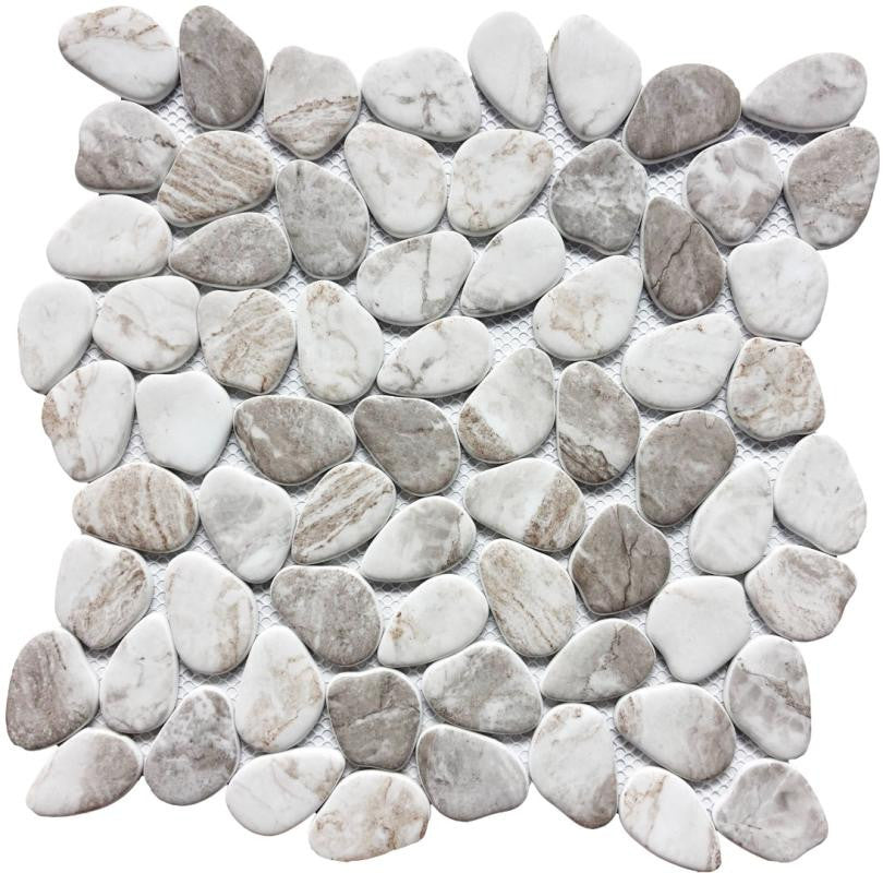 Sandy Pebble Glass Mosaic Tile 12x12 Sheet