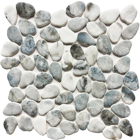 Sky Blue Pebble Glass Mosaic Tile 12x12 Sheet