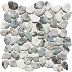 Sky Blue Pebble Glass Mosaic Tile 12x12 Sheet