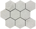Constanza White 4" Hex Porcelain Mosaic Tile 11x14 Sheet