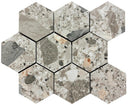 Pietra Di Gre Multi 4" Hex Porcelain Mosaic Tile 11x14
