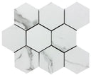 Cellini Blanco 4" Hex Porcelain Mosaic Tile 11x14 Sheet
