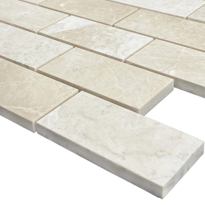 Vanilla Beige Marble - Mesh Mosaic Tile Collection 3