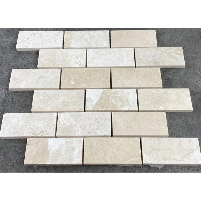 Vanilla Beige Marble - Mesh Mosaic Tile Collection 4