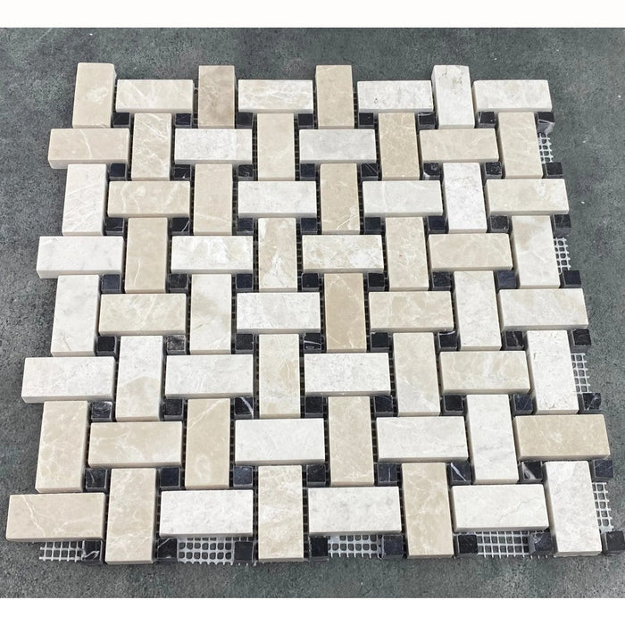 Vanilla Beige Marble - Mesh Mosaic Tile Collection 5