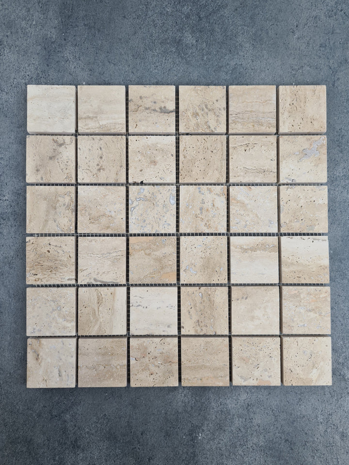 Patara - Mesh Mosaic Tile Collection — 2" x 2" - Honed and Filled