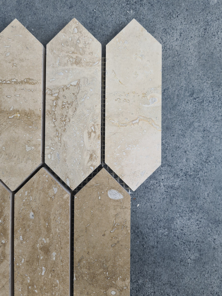 Patara - Mesh Mosaic Tile Collection — Strada Pattern - Honed and Filled