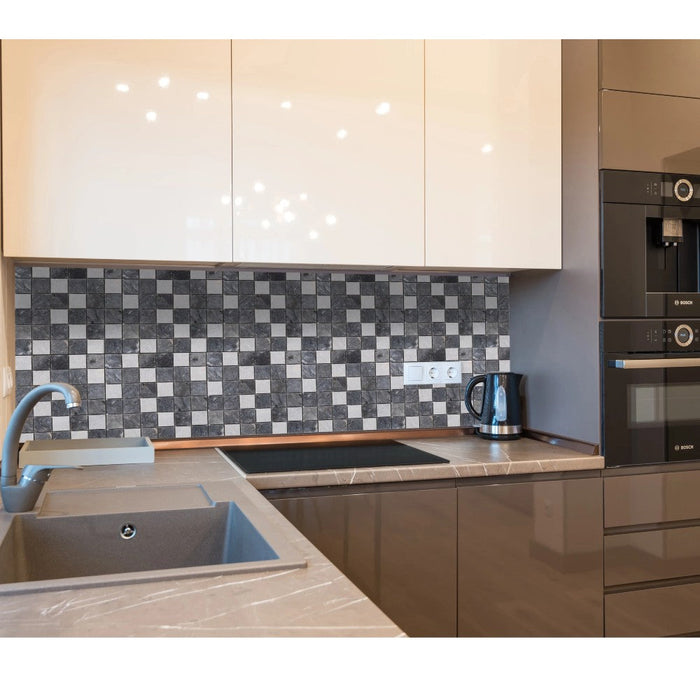 Luna Sky Marble - Mesh Mosaic Tile Collection 3