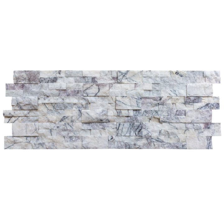 Natural Marble Ledger Panel Collection — Split-Face / New York 3D Ledger Panel 6" x 24"