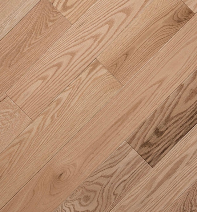 Canadian Red Oak Solid Hardwood Flooring Collection in Raw Oak