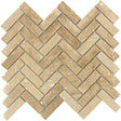 1x3 herringbone patara travertine mosaic on 12x12 mesh