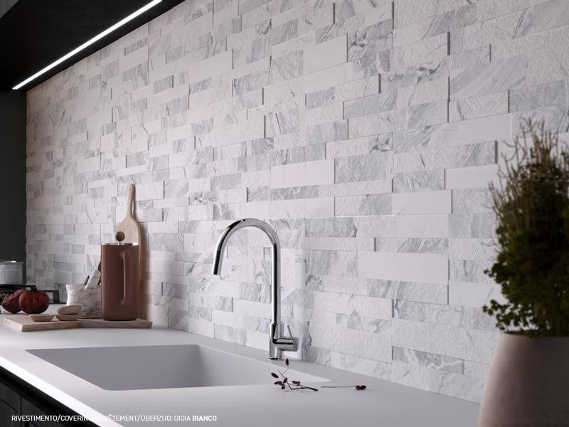 Gioia 3D Bianco 6x24 Porcelain Wall Tile