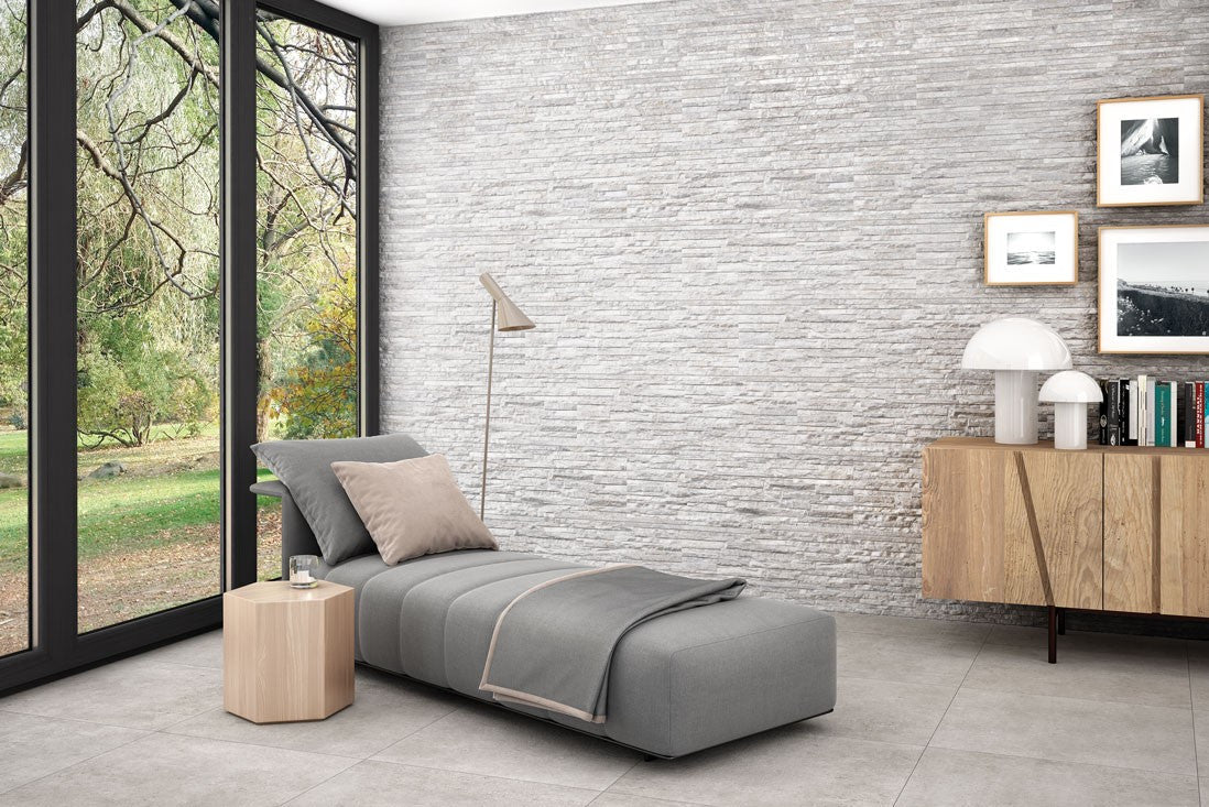 Arcalis White 13x36 Ledger Look Porcelain Wall Tile