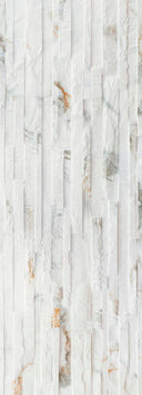Thuy Blanco 13x36 3D Ledger Look Porcelain Wall Tile