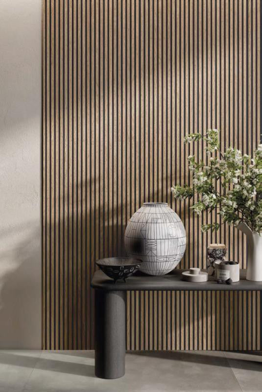 Canne 3D Ecru Black 24x48 Relief Porcelain Wall Tile 5