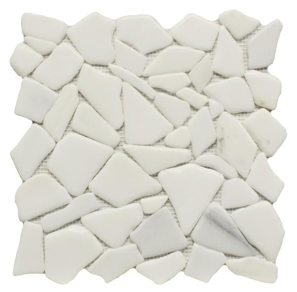 Marmol White Jade Marble Mosaic Tile 12x12 Sheet 2