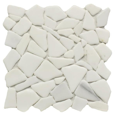 Marmol White Jade Marble Mosaic Tile 12x12 Sheet