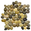 Round Pebble Stone Multi Color Mosaic Tile 12x12 Sheet