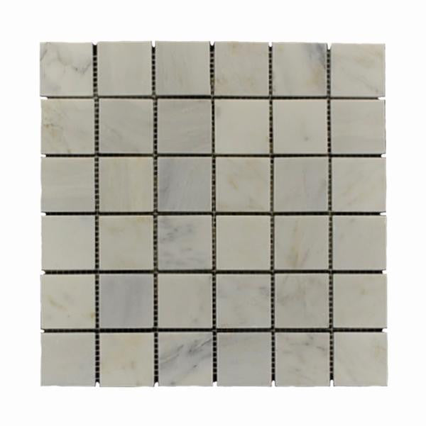 Carrara White 2x2 Marble Mosaic Tile 12x12 1