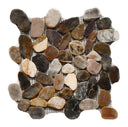 Flat Pebble Multicolor 12x12 Marble Mosaic Tile