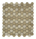Athens Grey 1" Hex Textured Marble Mosaic Tile 11x12