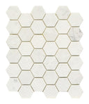 Carrara White 2x2 Hex 10x12 Marble Mosaic Tile