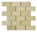 Crema Marfil 2x4 Beveled Brick Marble Mosaic Tile 12x12 Sheet