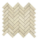 White Wood Herringbone Polished Marble Mosaic Tile 12x13 Sheet