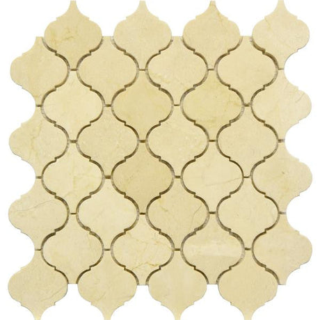 Crema Marfil Lantern Marble Mosaic Tile 12x12 Sheet