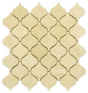 Crema Marfil Lantern Marble Mosaic Tile 12x12 Sheet