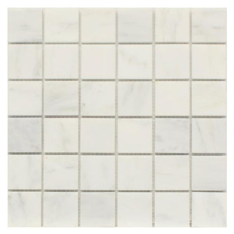 Statuary Carrara White 2x2 Polished Marble Mosaic Tile