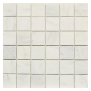 Statuary Carrara White 2x2 Polished Marble Mosaic Tile
