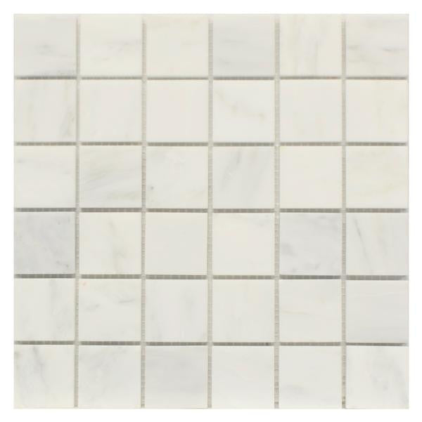 Statuary Carrara White 2x2 Polished Marble Mosaic Tile 2