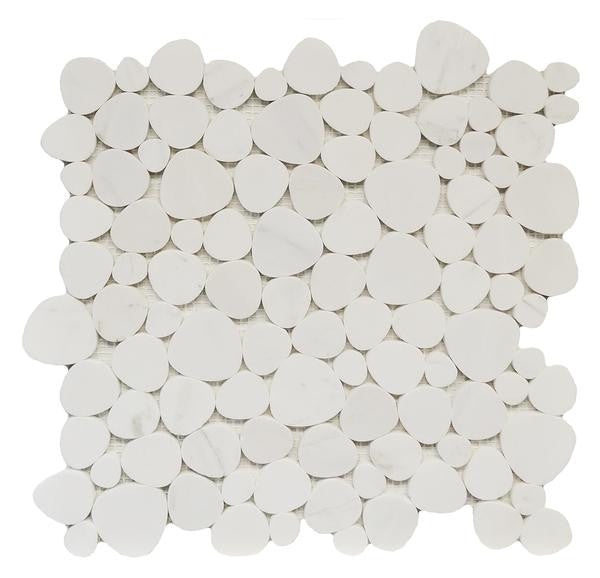 Marmol Ariston White Marble Mosaic Tile 12x12 Sheet