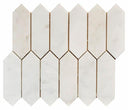 Imperial White Marble Picket Mosaic Tile 12x12