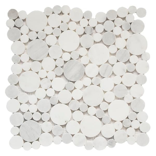 Pebble Imperial Mix 12x12 Polished Marble Mosaic Tile