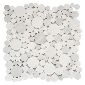 Pebble Imperial Mix 12x12 Polished Marble Mosaic Tile