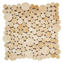 Pebble Patara Beige 12x12 Polished Marble Mosaic Tile