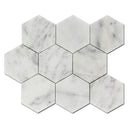 Milas White 4" Honeycomb Marble Mosaic Tile 12x12 Sheet