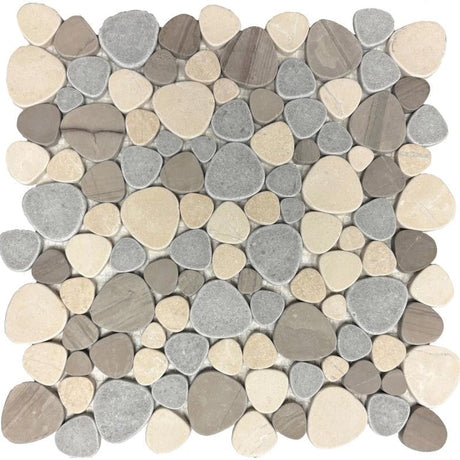 Marmol Huron Mix Marble Mosaic Tile 12x12 Sheet