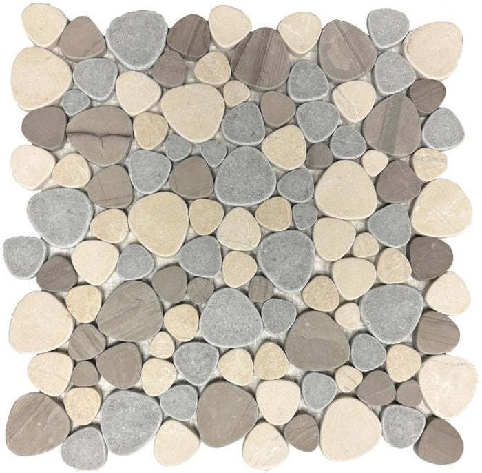 Marmol Huron Mix Marble Mosaic Tile 12x12 Sheet 1