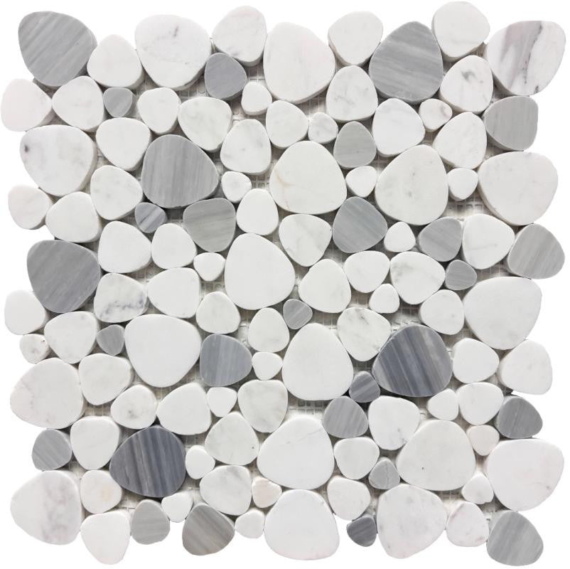 Marmol Huron Grey Marble Mosaic Tile 12x12 Sheet