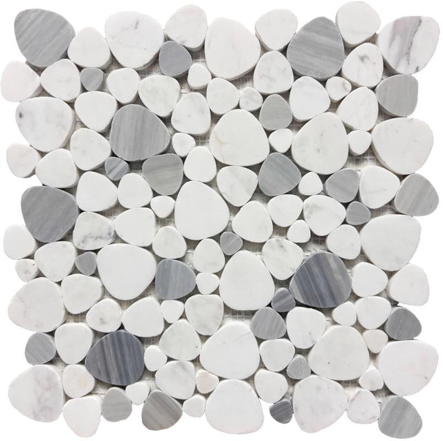 Marmol Huron Grey Marble Mosaic Tile 12x12 Sheet