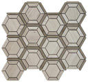 Wooden White Honeycomb Marble Mosaic Tile 12x12