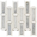 Blue Valley Framed Strips Stone Mosaic Tile 12x12 Sheet