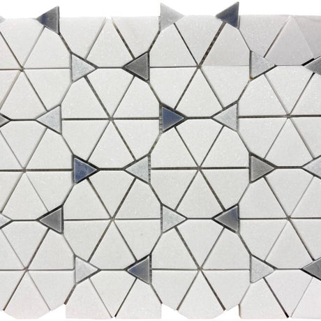 Sol Wheel 12x12 Marble Mosaic Tile