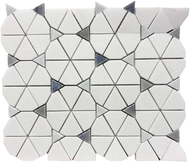 Sol Wheel 12x12 Marble Mosaic Tile
