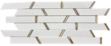 Golden Thassos Linear Marble Mosaic Tile 12x12 Sheet